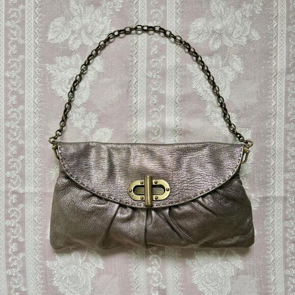 Carla Mancini Women's Metallic Silver and Black Bag - Picture 1 of 6